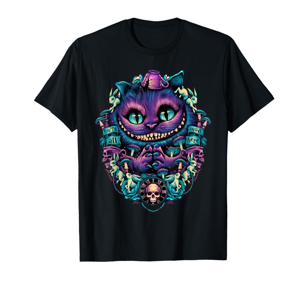 値下げしません　Q-pot シャツ　柄シャツ　アリス　うさぎ　ハート 値下げしません Q-pot シャツ 柄シャツ アリス うさぎ ハート